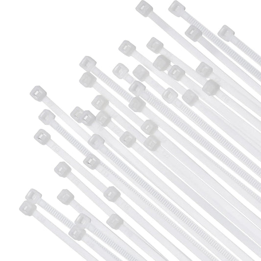 Cable Zip Ties,100 Pack White One Sizes 12 Inch Length,Nylon Universal Cable Tie,Multi-Purpose Self-Locking Nylon Cable Cord Management ,Heavy Duty Durable Adjustable Plastic Wire Ties for Home White