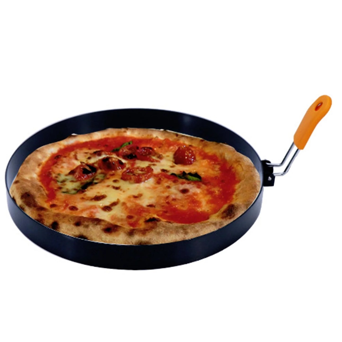 7.87" Omelette Ring for Griddle, Large Stainless Steel Griddle Omelet Rings, Non-Stick Pancake Egg Ring, Round Omelette Rings Omelet Mold, Muffin Mold Silicone Handle, 1 Pcs 7.87" Black