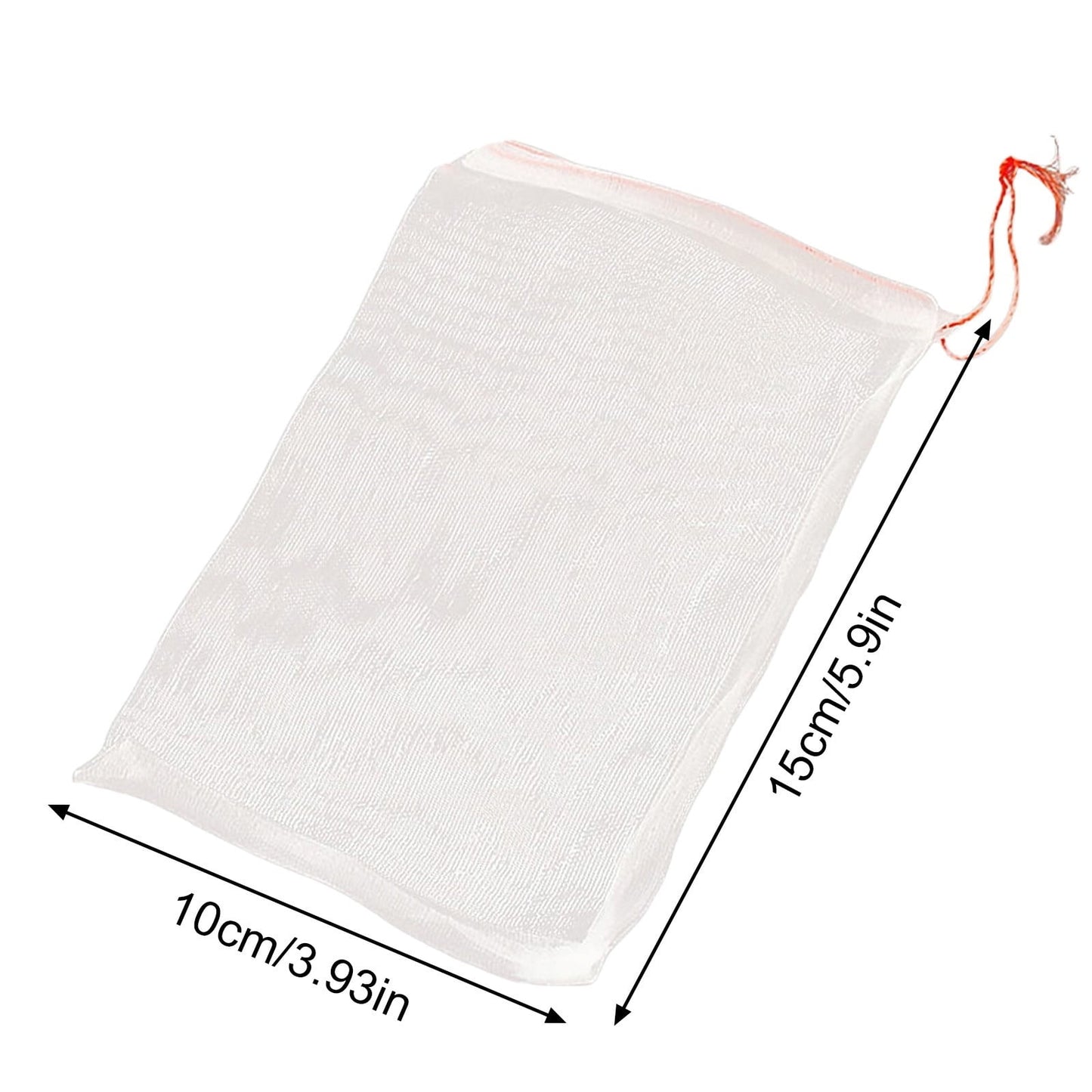 Fruit Protection Bags, Fruit Netting Bags for Fruit Trees Fruit Cover Mesh Bag with Drawstring, Netting Barrier Bags for Protecting Fruit and Vegetables, 1 Pcs, 3.93x5.9 3.93" x 5.9" White