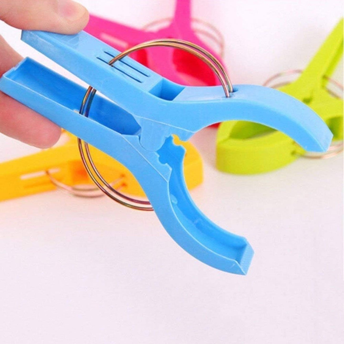 Beach Towel Clips, Colour Beach Clips, Towel Clips for Beach Chairs Cruise, Heavy Duty Clothes Pins-Keep Your Towel from Blowing Away, Beach Accessories for Vacation, Set of 4, 3.34x4.72 3.34" x 4.72" multicolor*4