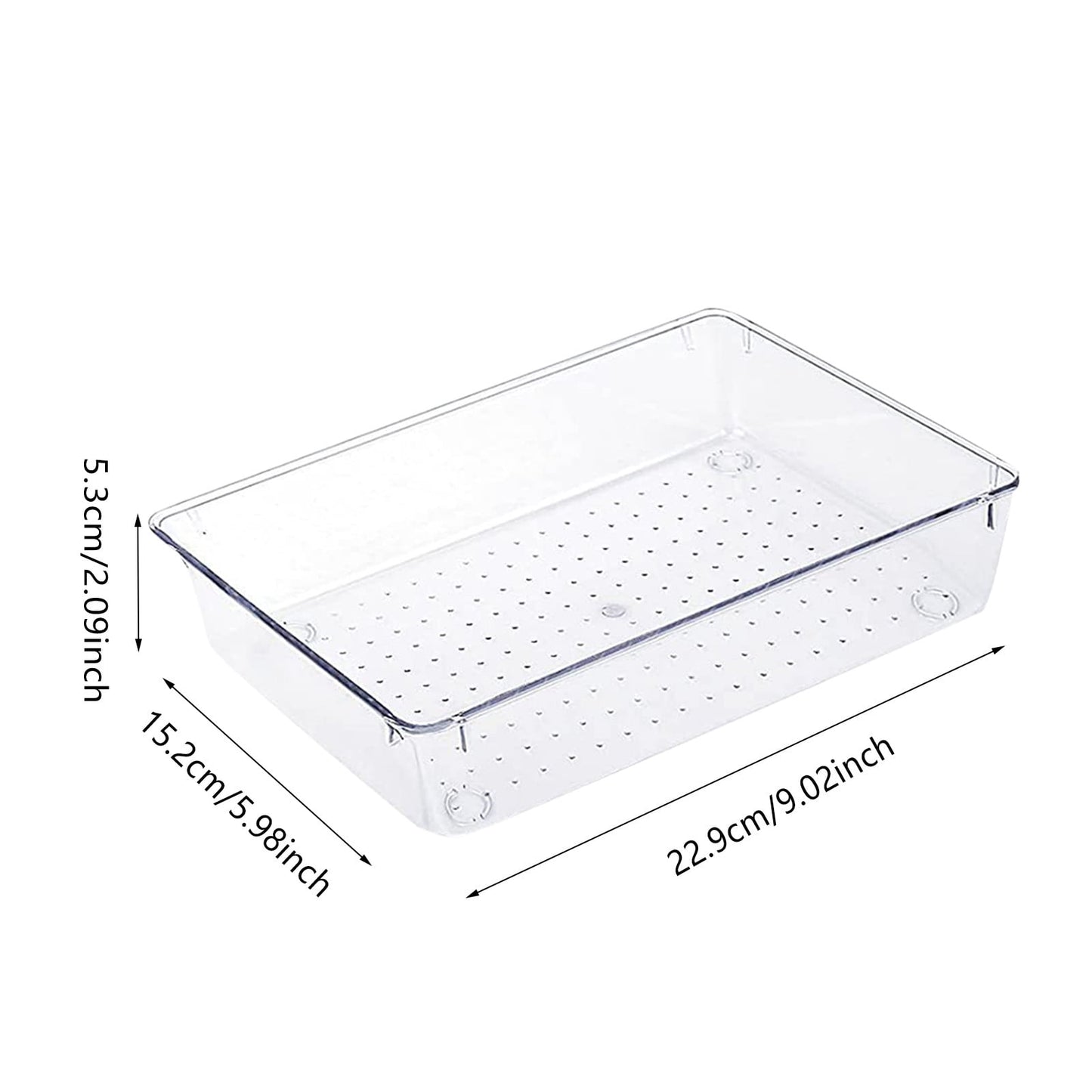 Rectangular Empty torage Box, Plastic Pencil Case, Clear Storage Container for Pencil,Crayon,Sticker,Cosmetics, 1 Pcs, 5.24x2.44x0.98 9.02" x 5.98" x 2.09" Purple