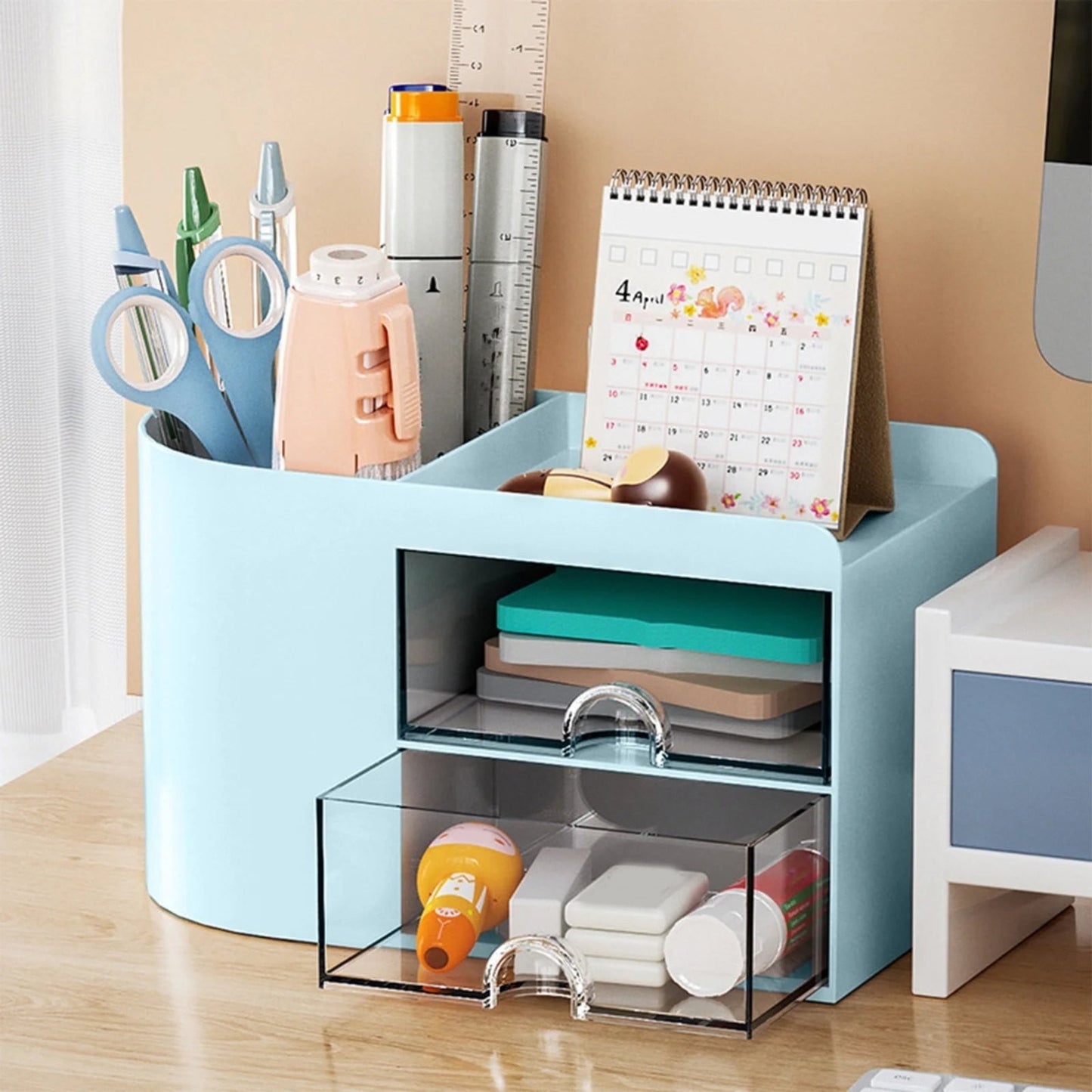Rectangular Empty torage Box, Plastic Pencil Case, Clear Storage Container for Pencil,Crayon,Sticker,Cosmetics, 1 Pcs, 5.24x2.44x0.98 7.08x3.74x4.13 White