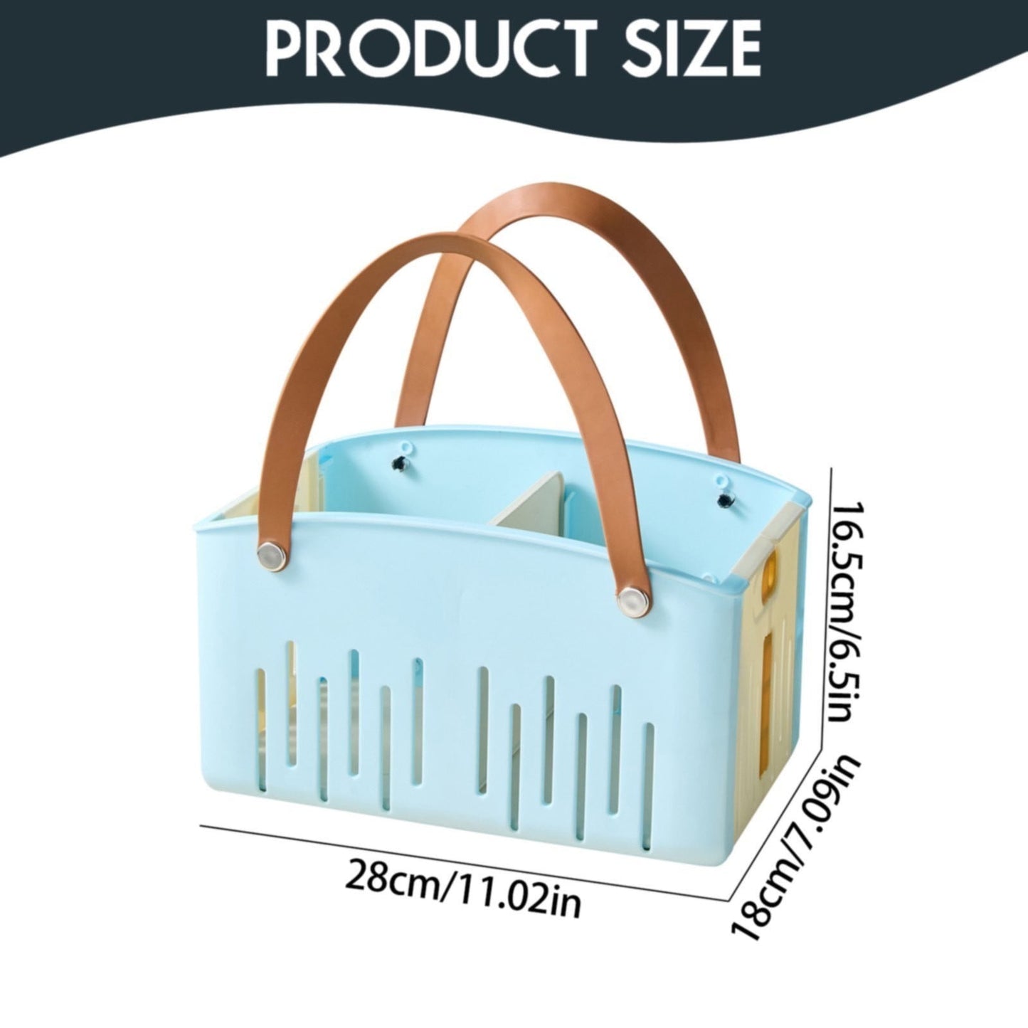 Cotton Woven Basket with PU Leather Handle, Clothes Toys Candy Gifts Cotton Rope Organizer, Living Room Basket Bathroom Shower Storage Laundry Basket, Dog Cat Bed, Fall Basket, 11.02x8.66x4.33 10.04" x 6.69" x 9.84" White
