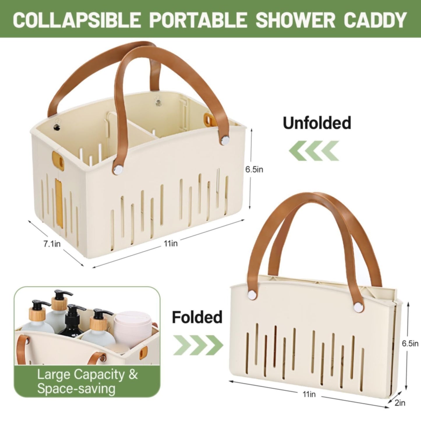Cotton Woven Basket with PU Leather Handle, Clothes Toys Candy Gifts Cotton Rope Organizer, Living Room Basket Bathroom Shower Storage Laundry Basket, Dog Cat Bed, Fall Basket, 11.02x8.66x4.33 10.04" x 6.69" x 9.84" White
