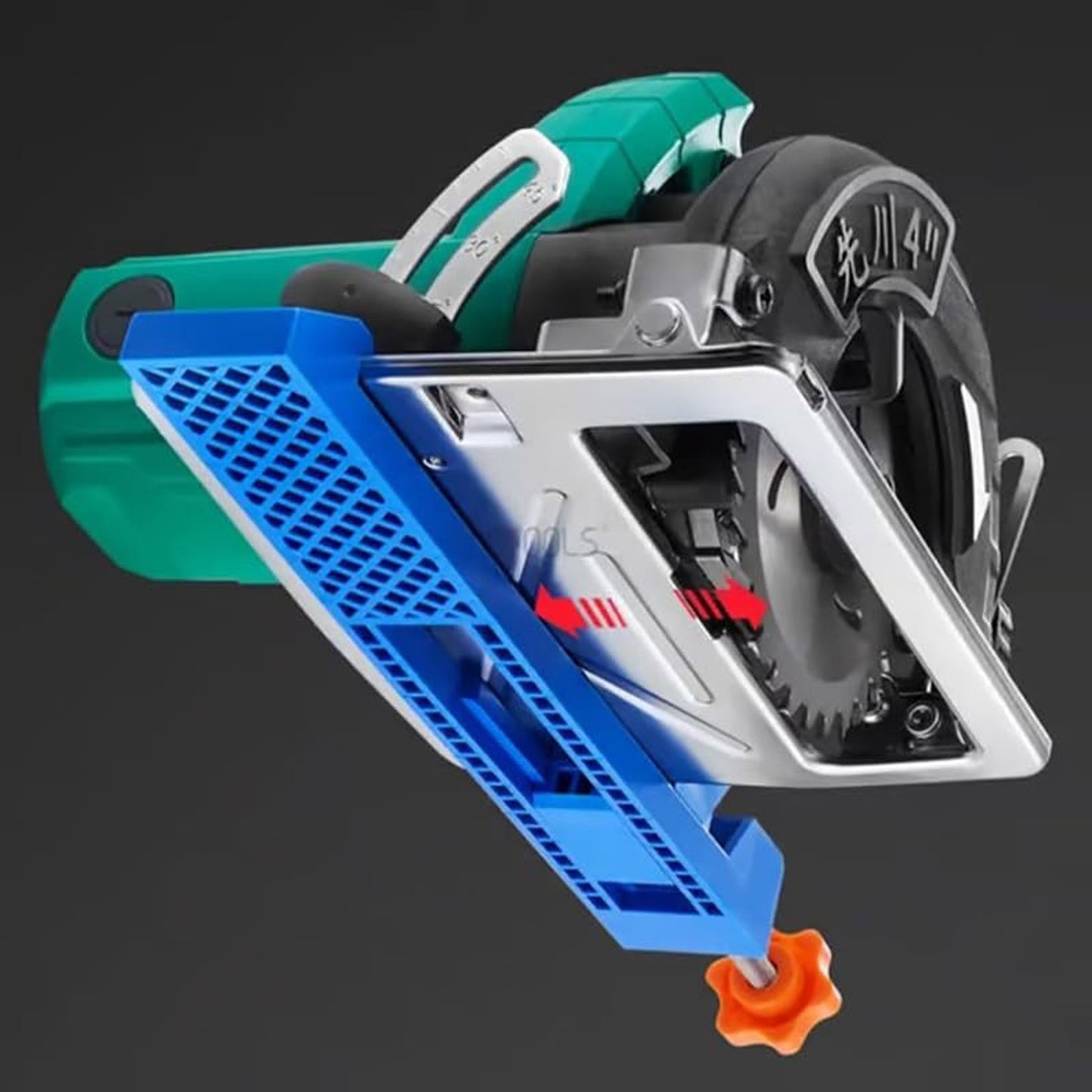 Adjustable Cutting Machine Base Guide, Electric Circular Saw Milling Positioning Clamp, Precision Wood Cutting Guide Cutting Machine Base Guide for Cutting and Milling Tasks, 1.57x11.61 11.61" x 1.57" Blue*2 Pcs
