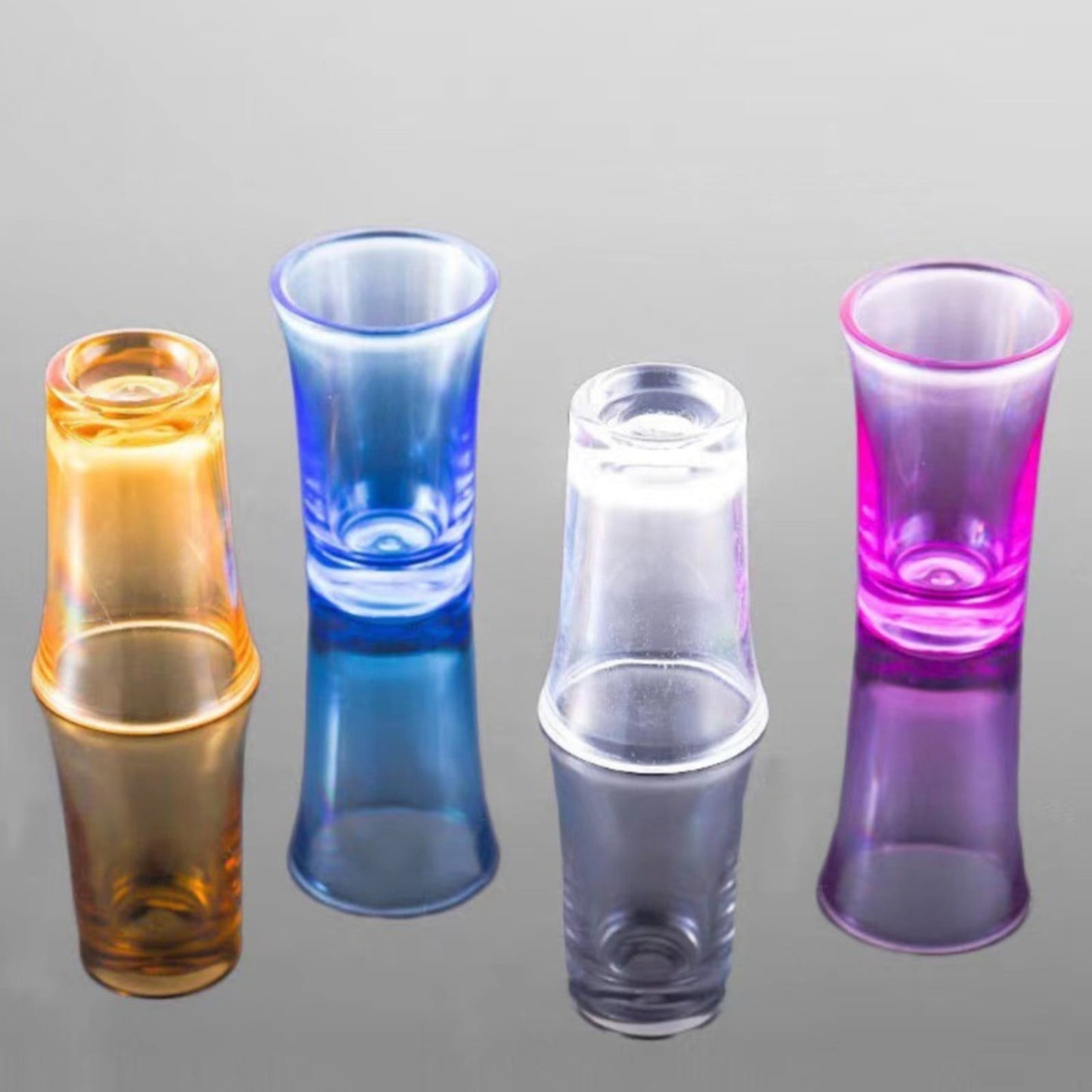 1 Pack Heavy Base Multicolor Shot Glasses Set, 1.2 oz Colorful Shot Bulk, Clear Shot Glass, Tequila Cups Small Glass, Shot Glasses for Whiskey, Tequila, Vodka, Spirits & Liquors(Blue,1.7x1.7x2.6") Blue