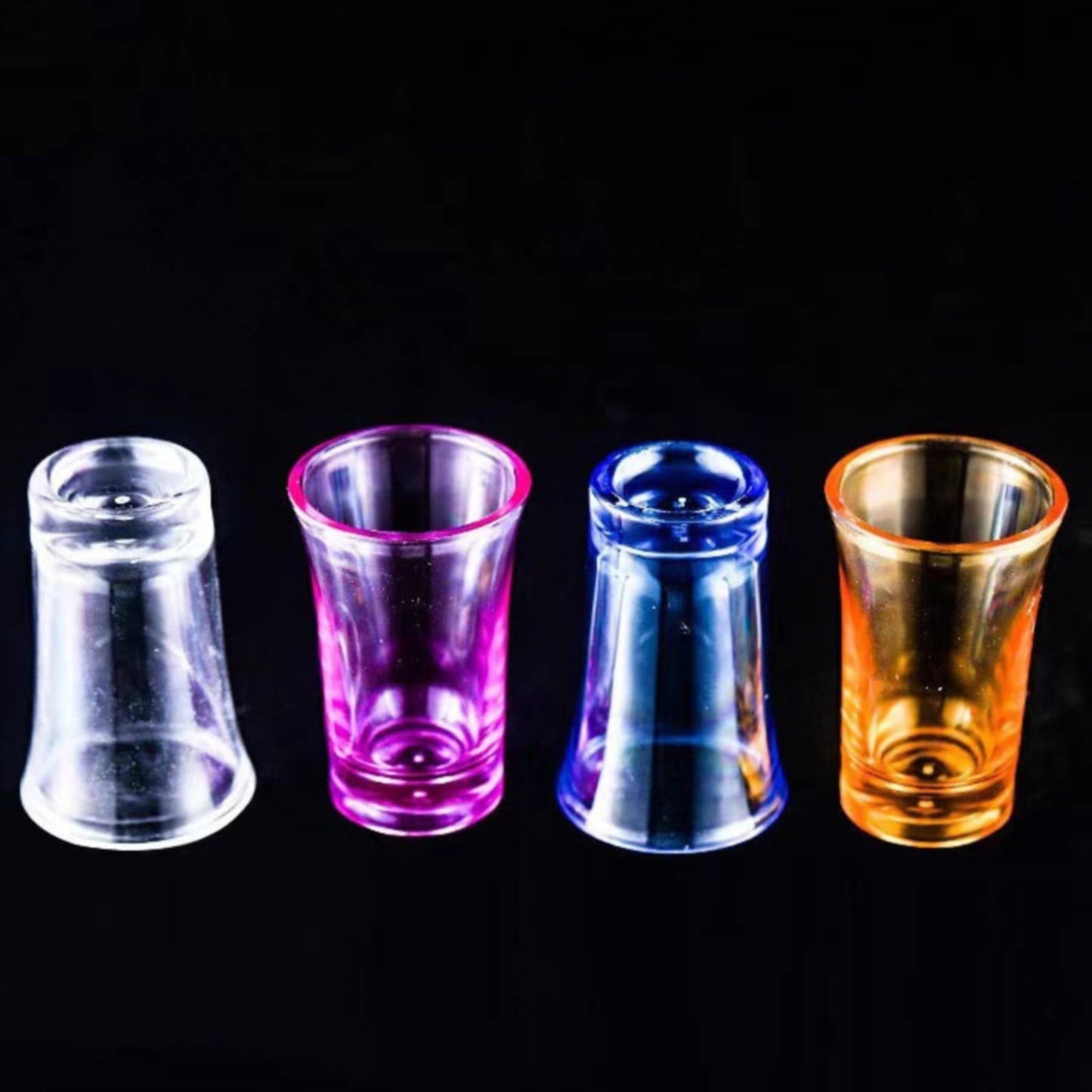 1 Pack Heavy Base Multicolor Shot Glasses Set, 1.2 oz Colorful Shot Bulk, Clear Shot Glass, Tequila Cups Small Glass, Shot Glasses for Whiskey, Tequila, Vodka, Spirits & Liquors(Blue,1.7x1.7x2.6") Yellow