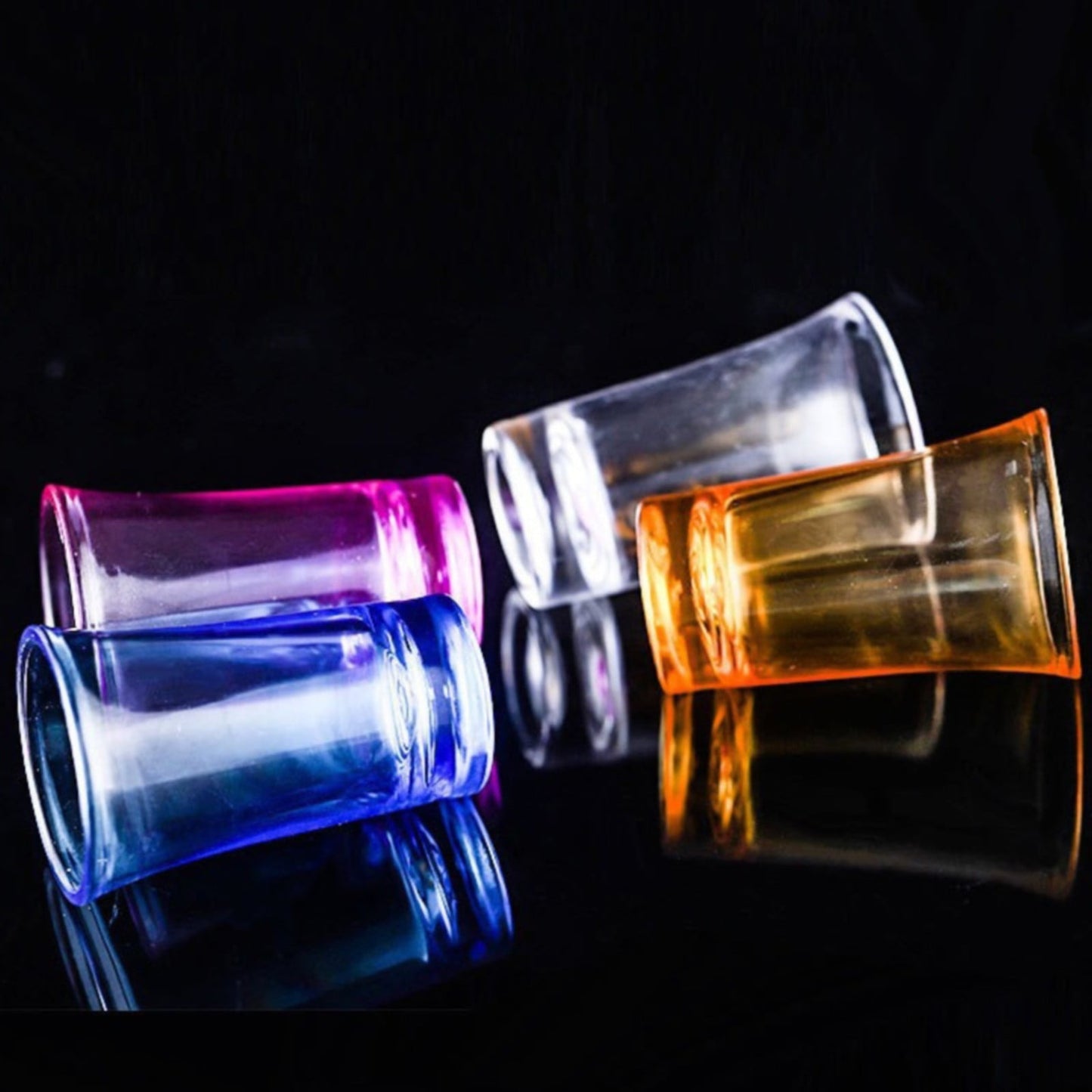 1 Pack Heavy Base Multicolor Shot Glasses Set, 1.2 oz Colorful Shot Bulk, Clear Shot Glass, Tequila Cups Small Glass, Shot Glasses for Whiskey, Tequila, Vodka, Spirits & Liquors(Blue,1.7x1.7x2.6") Yellow