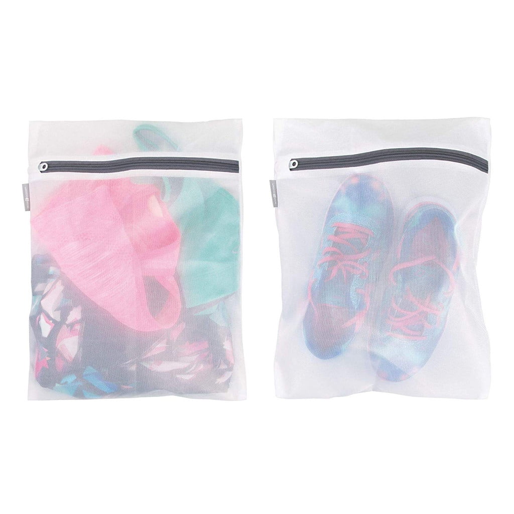 2 Pack 12" x 15" Laundry Mesh Net Washing Bag for Clothes bra Lingerie Socks Underwear,2 Pack Thickened Fine Mesh Gray Zippered Laundry Bags,Protective Wash Bags for Clothes,Laundry Mesh Bags 12" x 15"