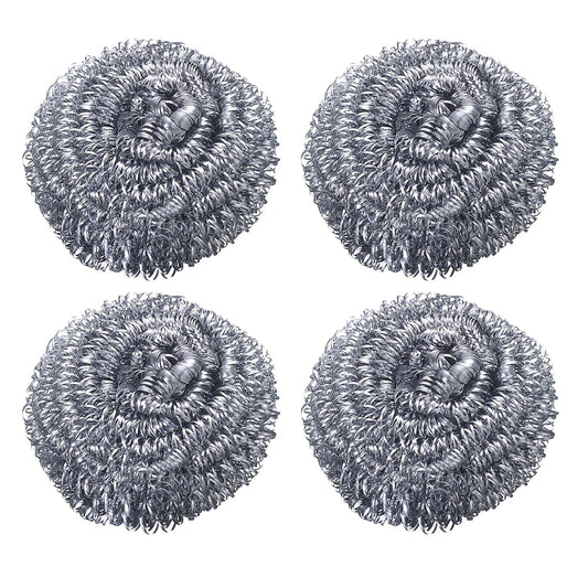 Stainless Steel Scrubbers,Stainless Steel Scourers Sponges ,Stainless Steel Scrubbing Pads,Metal Scouring Pads,Steel Wool Scrubbers For Stoves, Pots, Cooker Hoods, That Are Difficult To Clean 4pcs