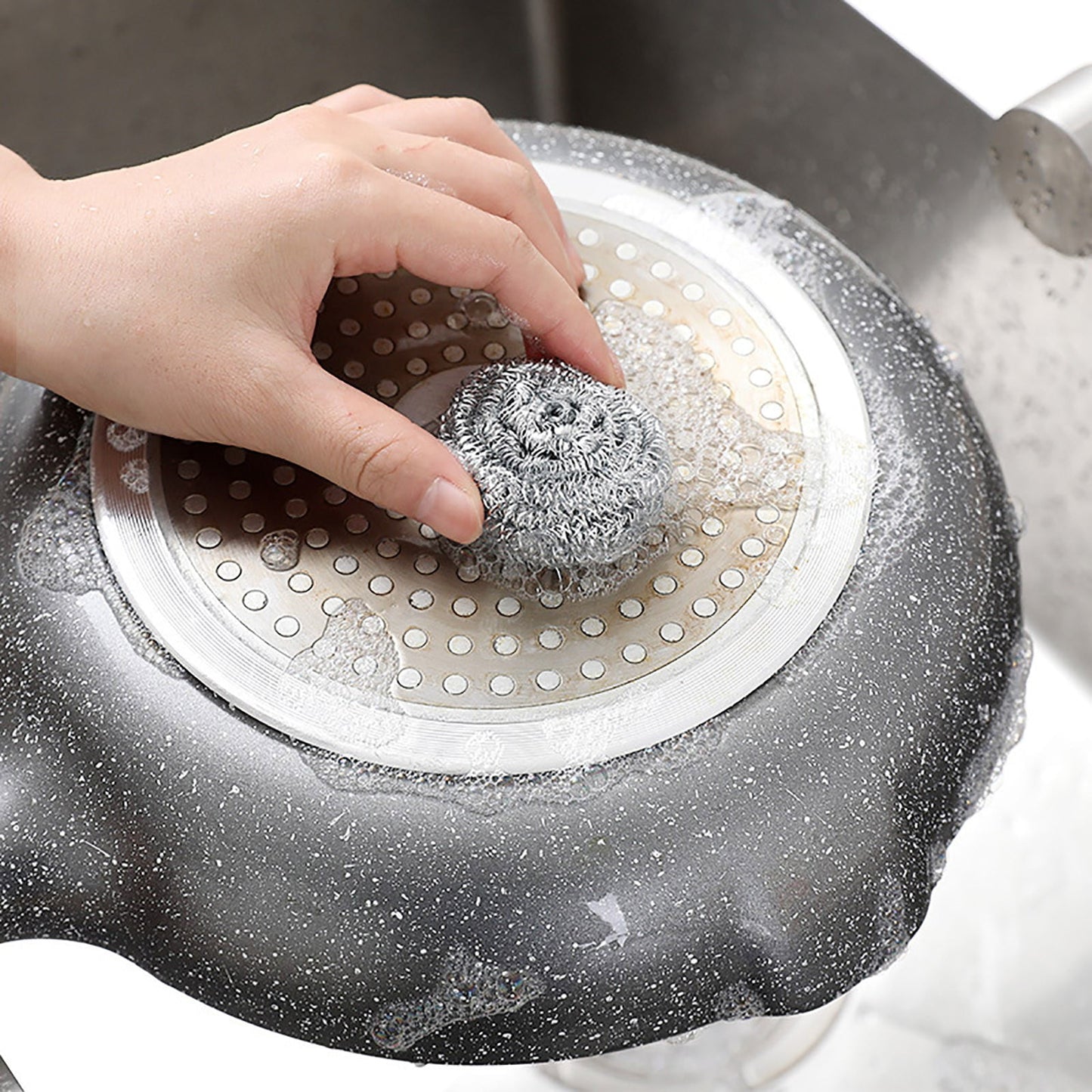 Stainless Steel Scrubbers,Stainless Steel Scourers Sponges ,Stainless Steel Scrubbing Pads,Metal Scouring Pads,Steel Wool Scrubbers For Stoves, Pots, Cooker Hoods, That Are Difficult To Clean,4pcs 5pcs