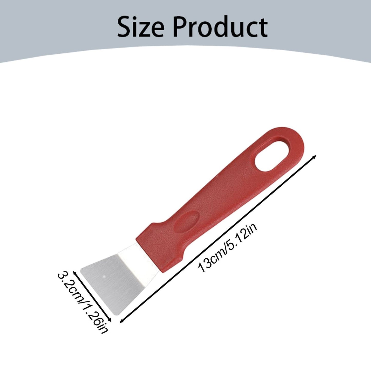 Stainless Steel Scrapers, Multifunctional Scraper Cleaning Tool for Cookware, Stovetop, Adhesive, Oven Racks, Grout, Grill, Glass, Durable Scraper for Kitchen, Home, 1 Pcs, 5.12x1.26 5.12" x 1.26" Black