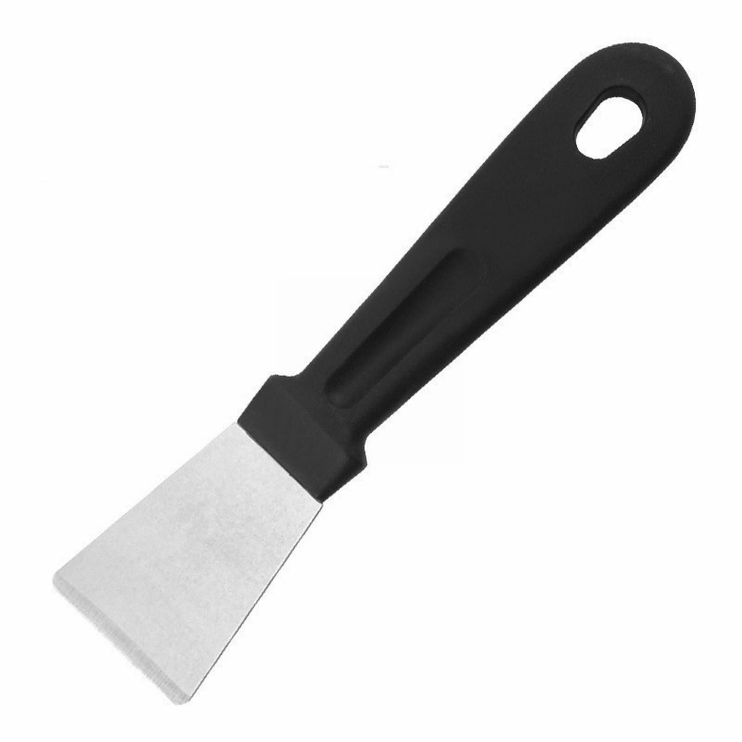 Stainless Steel Scrapers, Multifunctional Scraper Cleaning Tool for Cookware, Stovetop, Adhesive, Oven Racks, Grout, Grill, Glass, Durable Scraper for Kitchen, Home, 1 Pcs, 5.12x1.26 5.12" x 1.26" Black