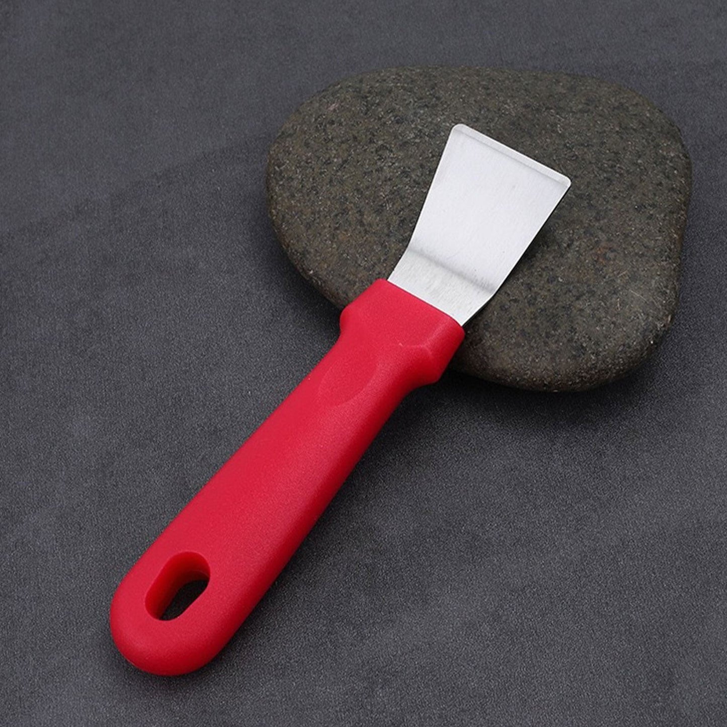 Stainless Steel Scrapers, Multifunctional Scraper Cleaning Tool for Cookware, Stovetop, Adhesive, Oven Racks, Grout, Grill, Glass, Durable Scraper for Kitchen, Home, 1 Pcs, 5.12x1.26 5.12" x 1.26" Black