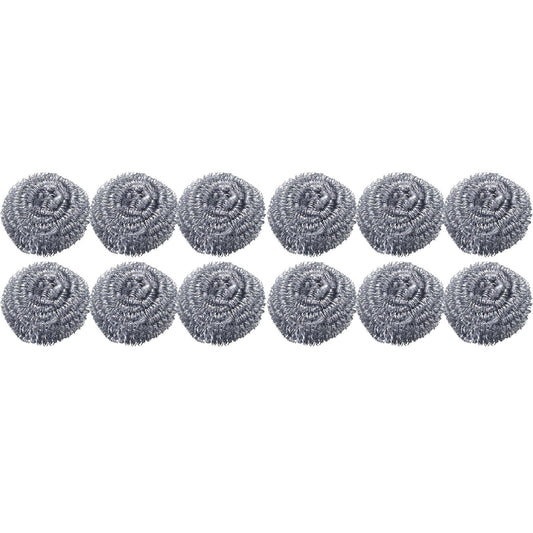 6Pcs Stainless Steel Scrubber,Heavy-Duty Curled Flat Wire Scouring Pad,Steel Wool Scrubber Pads For Cleaning Dishes, Pans, Pots, Ovens, Grills, Sinks - Stainless Steel Scrubbers For Kitchen,6pcs 12PCS