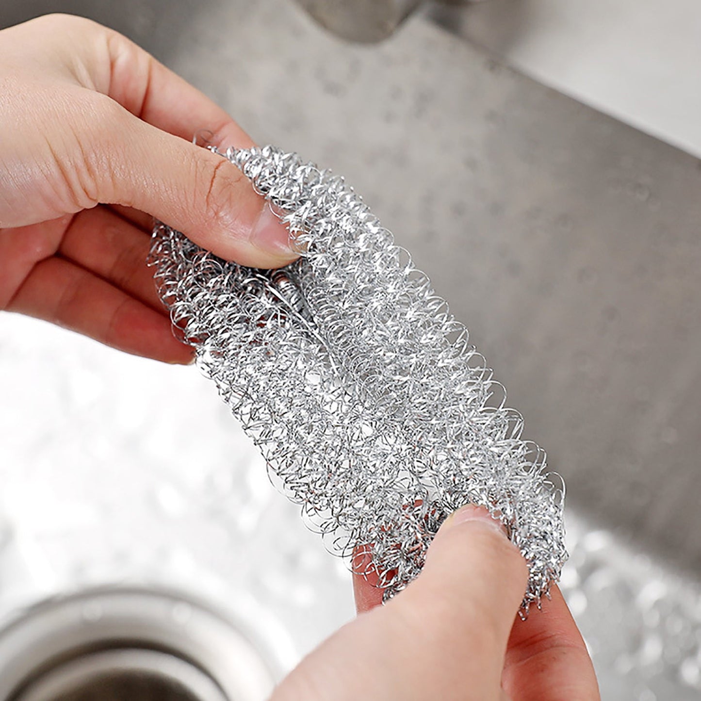 6Pcs Stainless Steel Scrubber,Heavy-Duty Curled Flat Wire Scouring Pad,Steel Wool Scrubber Pads For Cleaning Dishes, Pans, Pots, Ovens, Grills, Sinks - Stainless Steel Scrubbers For Kitchen,6pcs 12PCS
