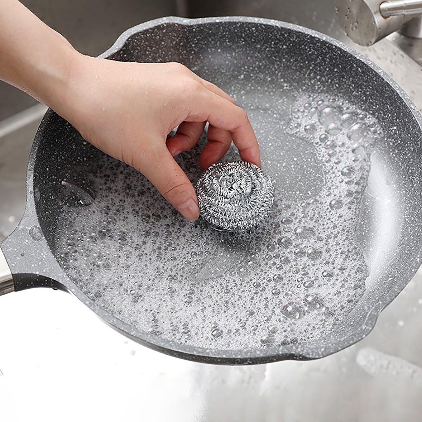 6Pcs Stainless Steel Scrubber,Heavy-Duty Curled Flat Wire Scouring Pad,Steel Wool Scrubber Pads For Cleaning Dishes, Pans, Pots, Ovens, Grills, Sinks - Stainless Steel Scrubbers For Kitchen,6pcs 12PCS