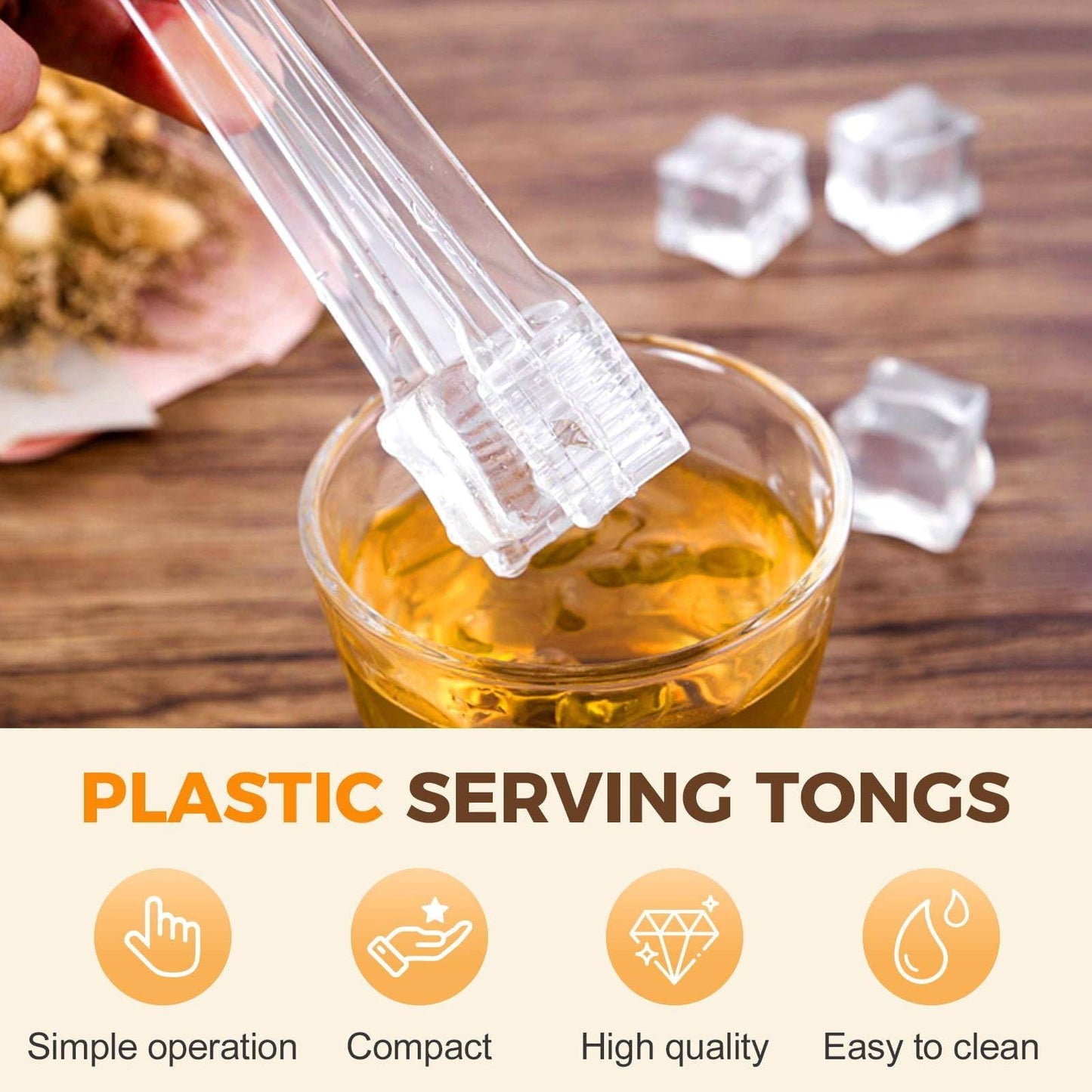 1Pcs Plastic Serving Tongs, 6.3 Inches Disposable Clear Plastic Tongs, Small Serving Tongs,Kitchen Mini Tongs,Small Serving Utensil Tongs For Party Food Buffet Appetizer Salad Catering Ice,(1PCS) 1PCS