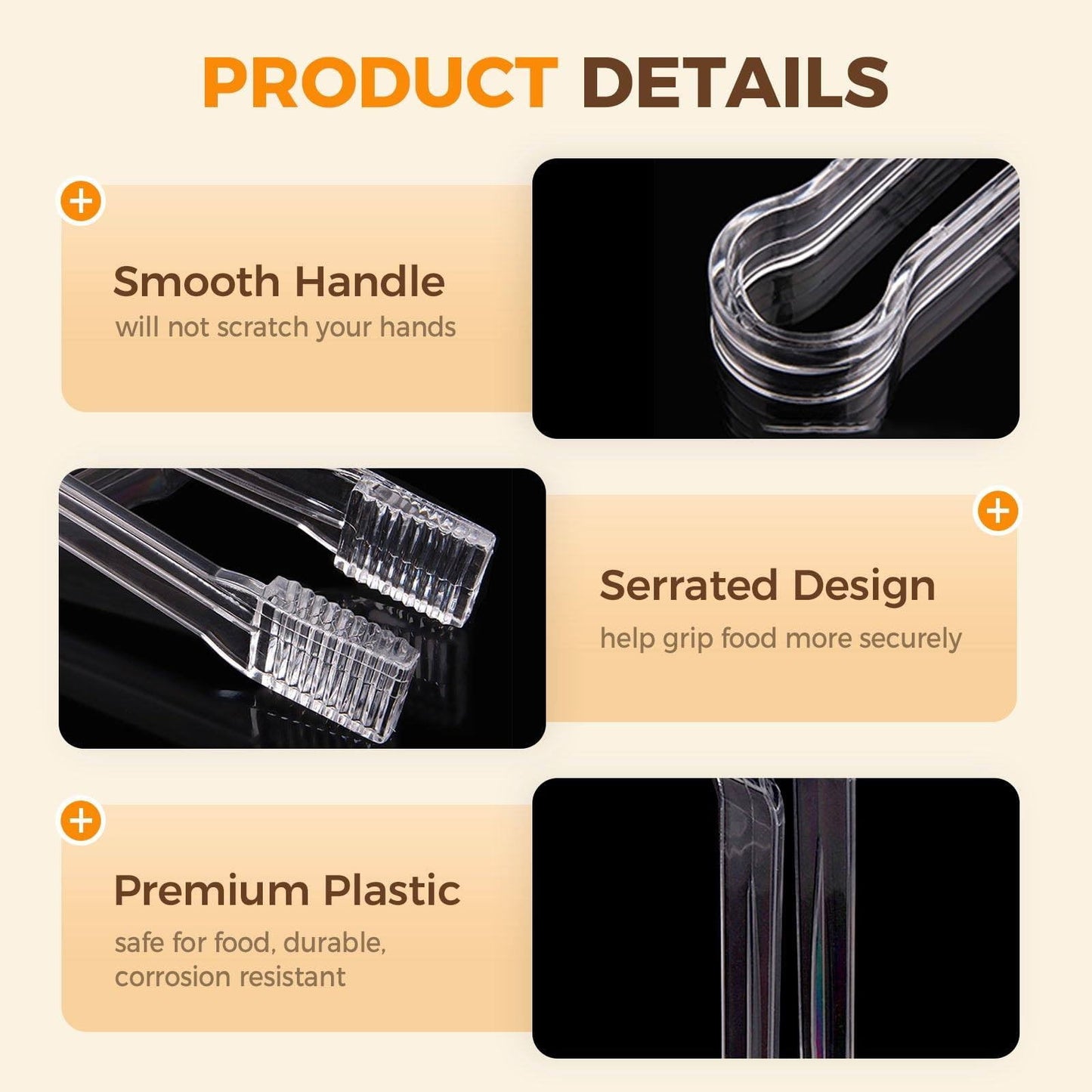 1Pcs Plastic Serving Tongs, 6.3 Inches Disposable Clear Plastic Tongs, Small Serving Tongs,Kitchen Mini Tongs,Small Serving Utensil Tongs For Party Food Buffet Appetizer Salad Catering Ice,(1PCS) 2PCS