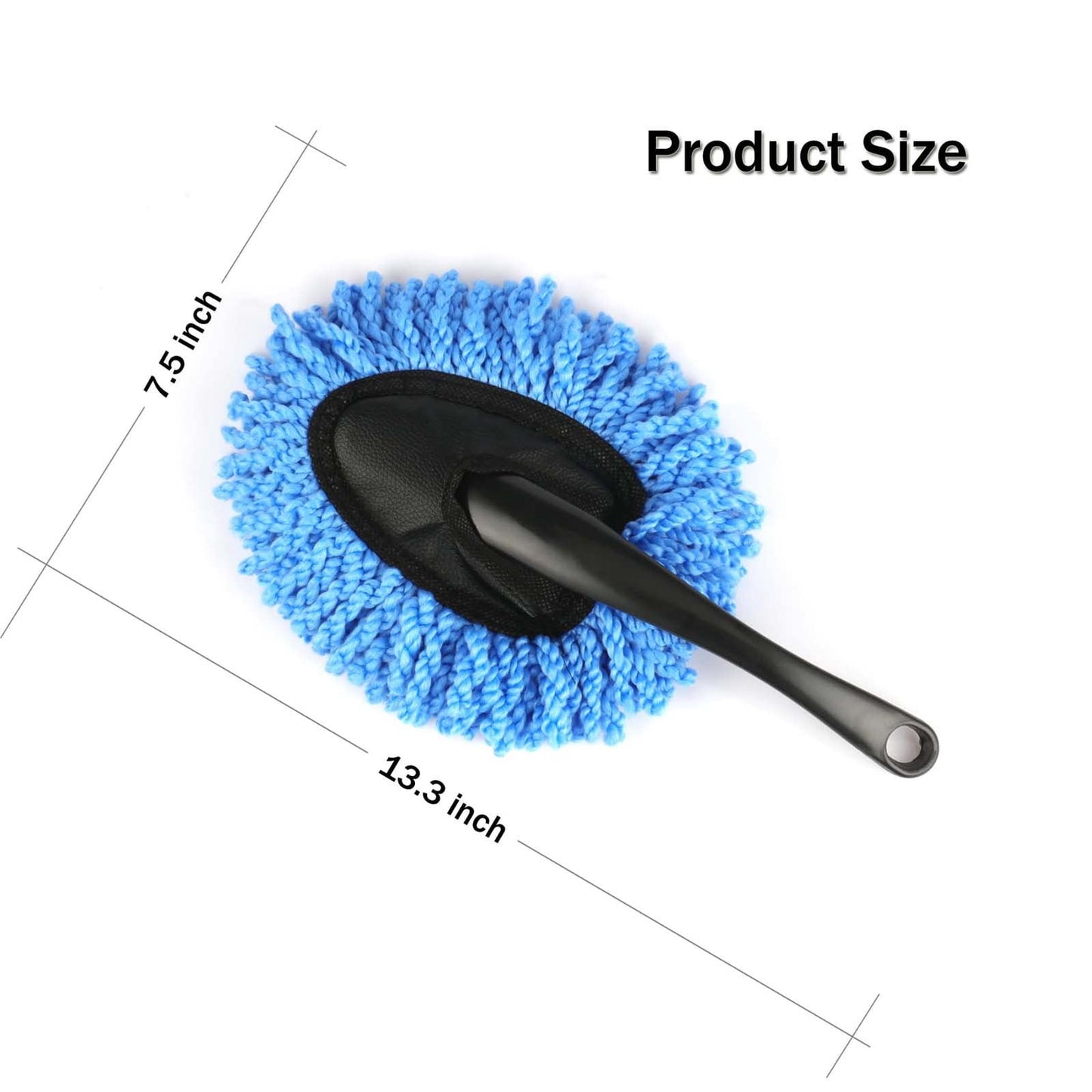 Car Dash Duster Brush, Super Soft Microfiber Multi-Functional Car Cleaning Brush, Scratch Free Dash Dusting Tool with a Anti-Skid Handle for Vehicle Home Kitchen Cleaning, 1 Pcs, 13.3x7.5 13.3" x 7.5" Blue