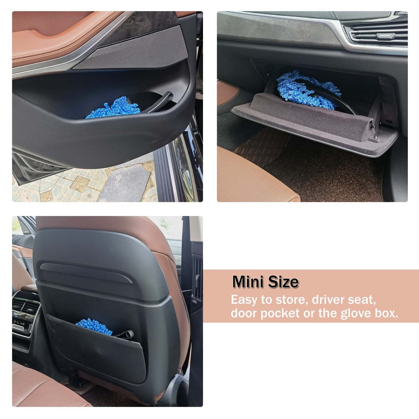 Car Dash Duster Brush, Super Soft Microfiber Multi-Functional Car Cleaning Brush, Scratch Free Dash Dusting Tool with a Anti-Skid Handle for Vehicle Home Kitchen Cleaning, 1 Pcs, 13.3x7.5 13.3" x 7.5" Blue