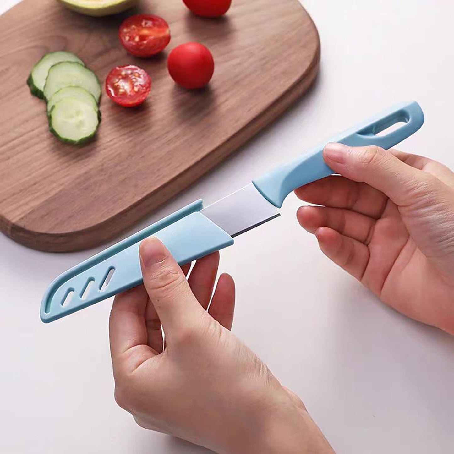 Paring Knife,1Pcs Paring Knives (1 Knives And 1 Knife Cover),4 Inch Peeling Knife,Fruit And Vegetable Knife,Ultra Sharp Kitchen Knives, Stainless Steel, Pp Plastic Handle,Kitchen Gadgets A