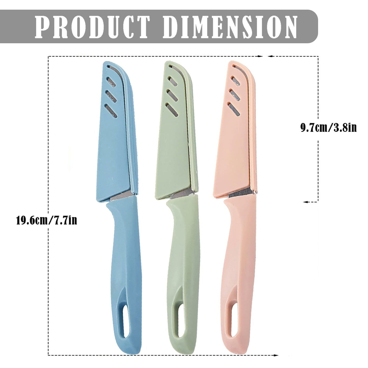 Paring Knife,1Pcs Paring Knives (1 Knives And 1 Knife Cover),4 Inch Peeling Knife,Fruit And Vegetable Knife,Ultra Sharp Kitchen Knives, Stainless Steel, Pp Plastic Handle,Kitchen Gadgets,A B