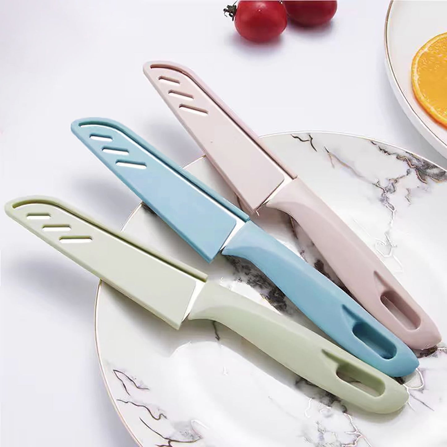 Paring Knife,1Pcs Paring Knives (1 Knives And 1 Knife Cover),4 Inch Peeling Knife,Fruit And Vegetable Knife,Ultra Sharp Kitchen Knives, Stainless Steel, Pp Plastic Handle,Kitchen Gadgets,A B