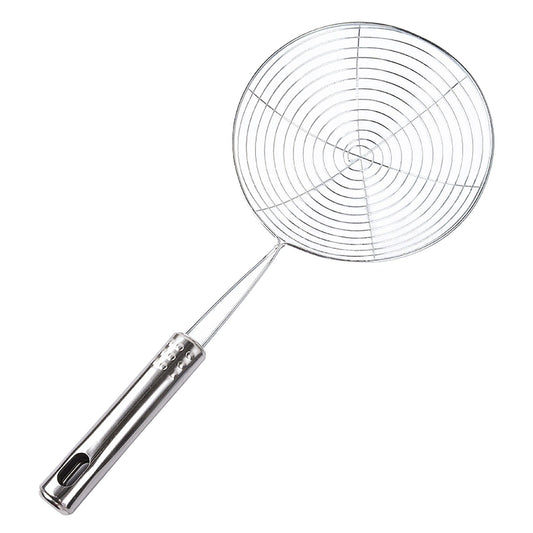 5.4 Inch Stainless Steel Spider Strainer, Pasta Strainer,Stainless Steel Wire Skimmer Spoon With Handle For Kitchen Frying Food, Pasta, Spaghetti, Noodle Spoon,Kitchen Utensils Tools Silver