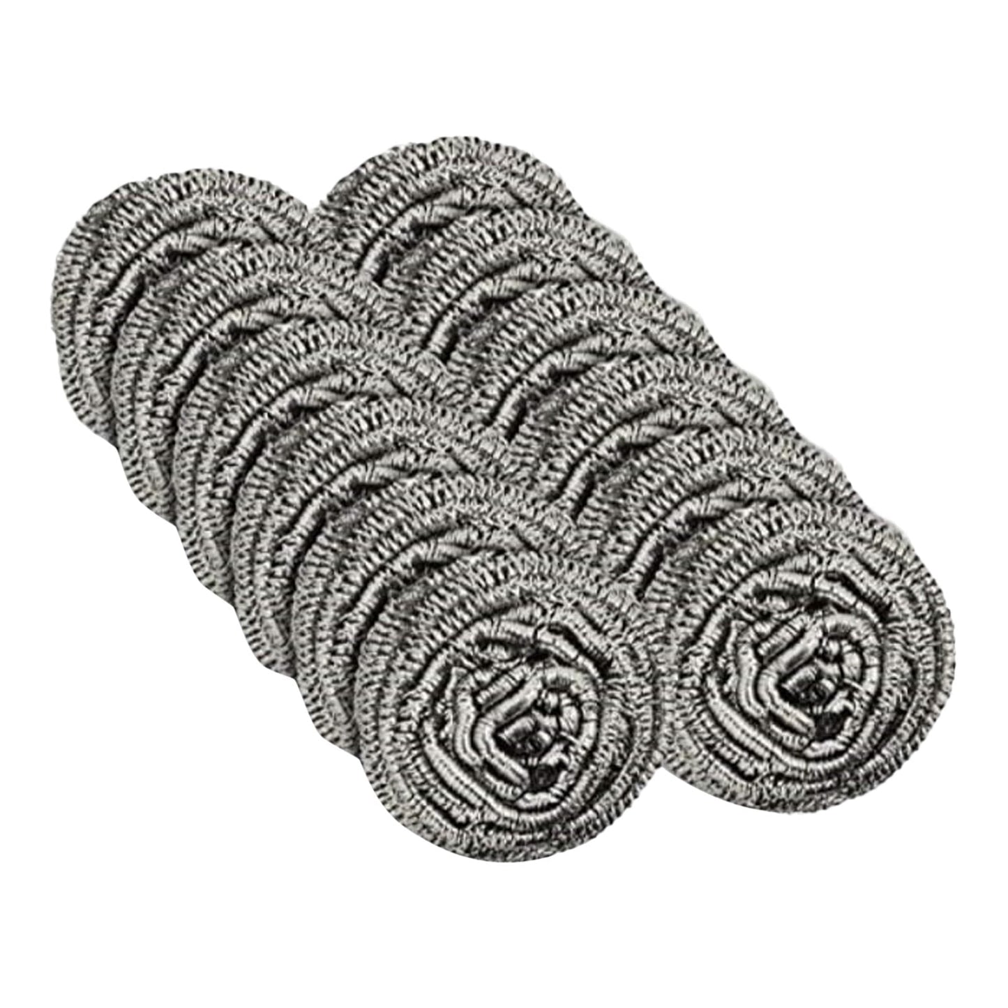 12 Pack Stainless Steel Scourers,Steel Scourers,Metal Wire Sponge Scouring Pads,Steel Wool Scrubber Pad Used For Dishes, Pots, Pans, And Ovens. Easy Scouring For Tough Kitchen Cleaning 12PCS