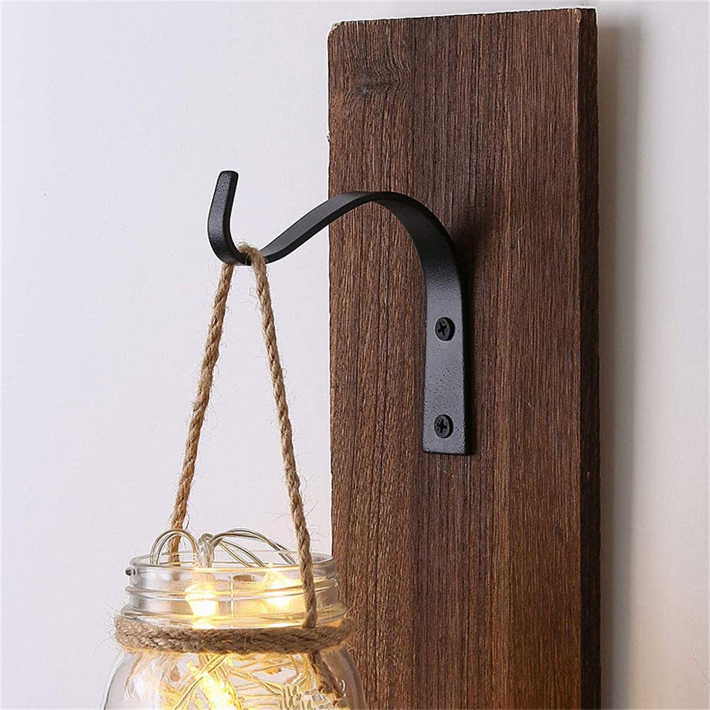 4.5 Inch Plant Hanger,Sturdy Hanging Plant Bracket Hooks Outdoor,Plant Hangers,Plant Hanger Bracket,Bird Feeder Hanger for Bird Feeders, Planters, Lanterns, Wind Chimes Indoor Outdoor,(Black,1 PCS) 2 PCS Black
