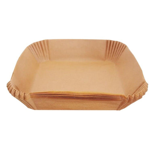 10/30/50/100 Pcs Air Fryer Disposable Paper Liners,8In Unbleached Square Parchment Paper Non-Stick Airfryer Basket Liners For Steamer Microwave Oven, Deep Fryer Parts & Accessories,(A,10PCS) 30PCS A