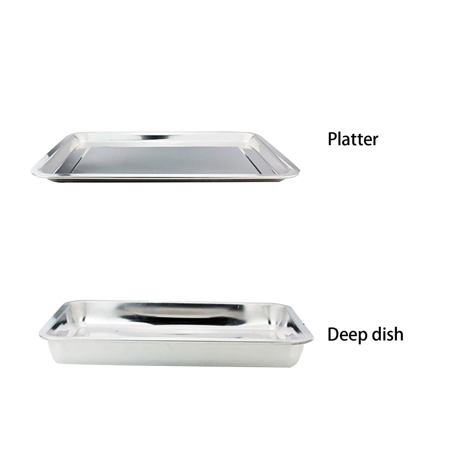 1Pcs Toaster Oven Pans For Baking,Baking Sheets Cookie Sheet Pans,Small Replacement Trays For Toaster,Small Baking Trays For Oven, Stainless Steel Baking Sheet Pan, Toaster Oven Tray 15.74" x 11.81" x 1.88" Silver