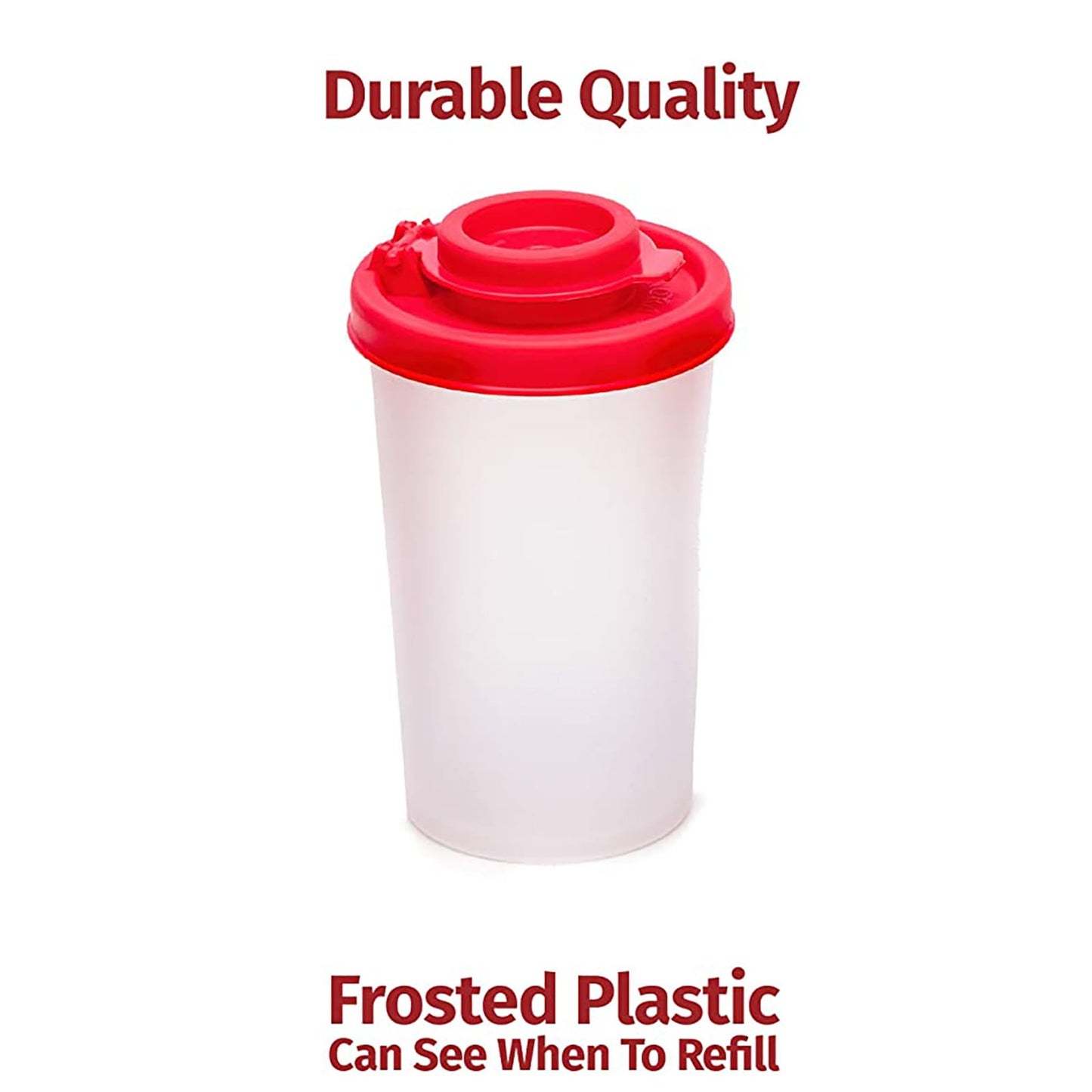 Salt And Pepper Shakers Moisture Proof,Plastic Salt Shakers,Salt Shaker To Go Camping Picnic Outdoors Kitchen Lunch Boxes Travel Spice Set Clear With Red Covers Lids Plastic Airtight Dispenser,1PCS 4PCS