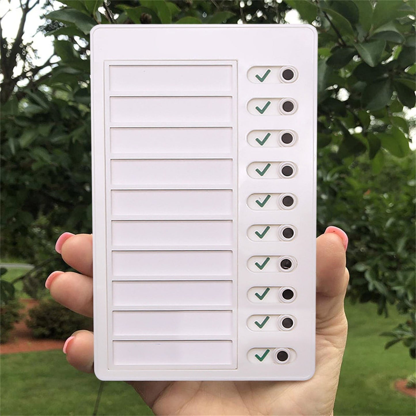 1Pc To Do List Checklist,Chores Chart for Man and Woman Chore Chart, Sliding Routine Chart to Do List, RV Checklist Task Planning Board, ADHD Tools Routine Visual Schedule Reminder(White5) Green