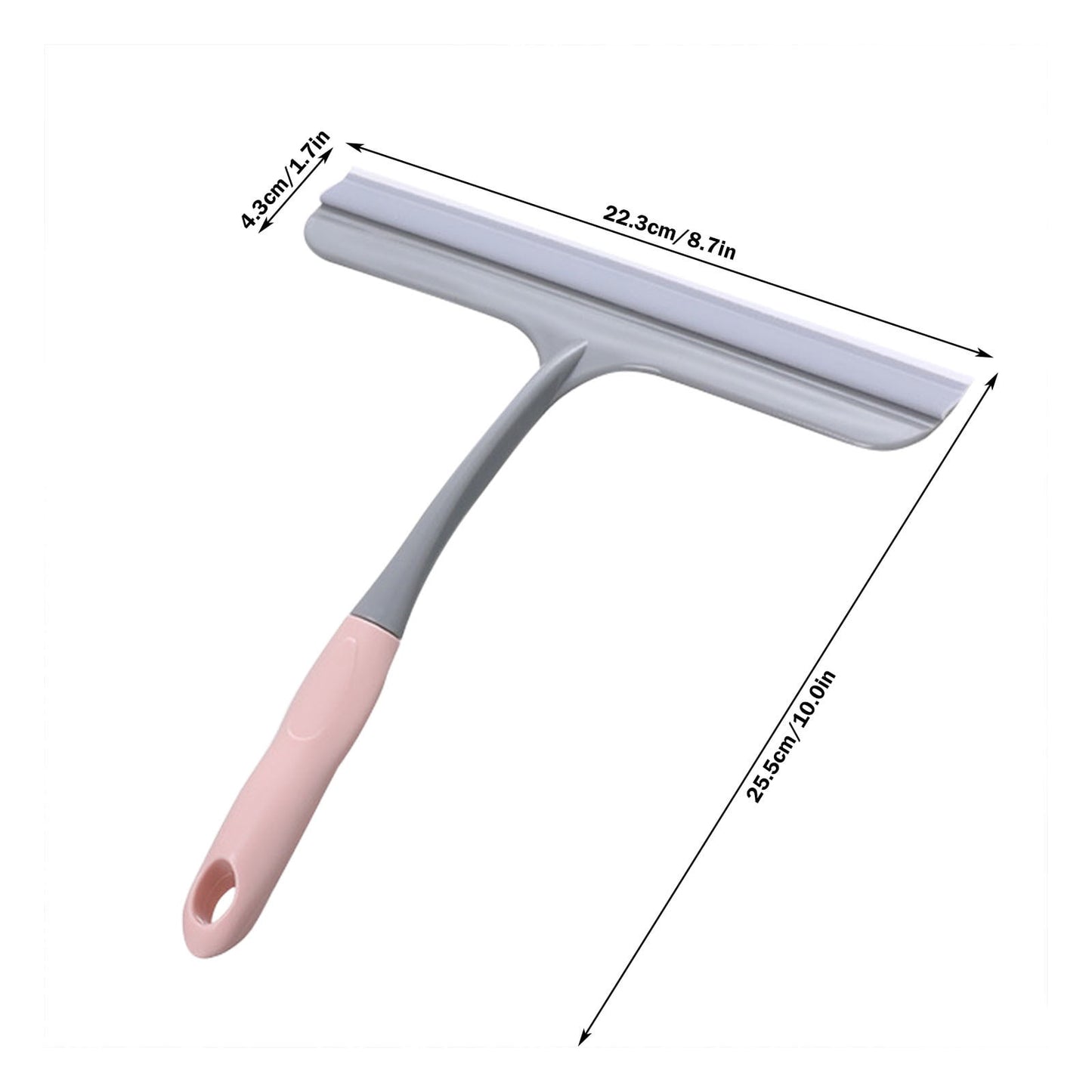 Window Cleaning Squeegee,Shower Squeegee for Shower Glass Doors,Car Window Windshield Mirror Tile Cleaner Cleaning Wiper Squeegees Tool with Hook,Window Cleaning Shower Glass Squeegees(Z3-White) Z3-Pink