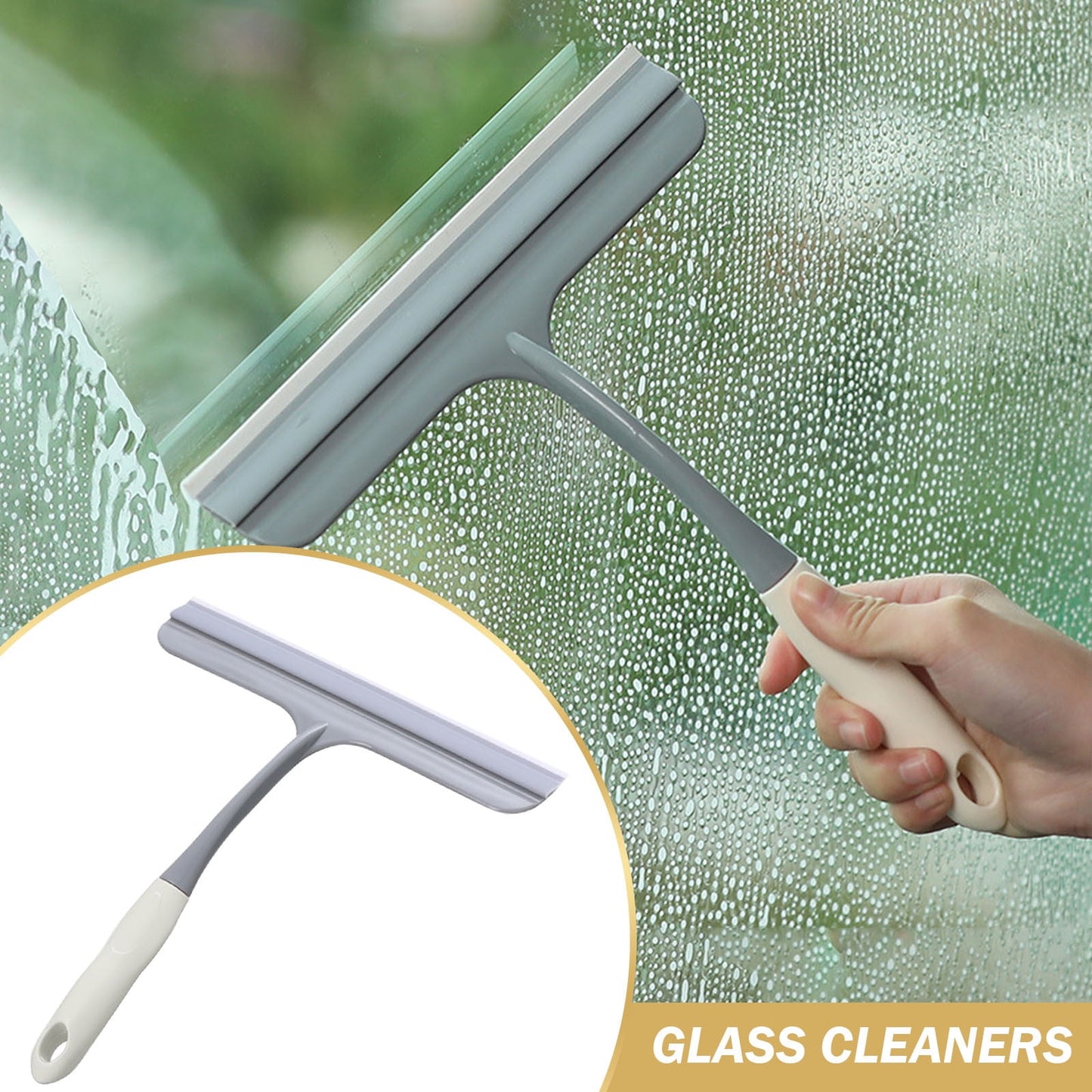 Window Cleaning Squeegee,Shower Squeegee for Shower Glass Doors,Car Window Windshield Mirror Tile Cleaner Cleaning Wiper Squeegees Tool with Hook,Window Cleaning Shower Glass Squeegees(Z3-White) Z3-White