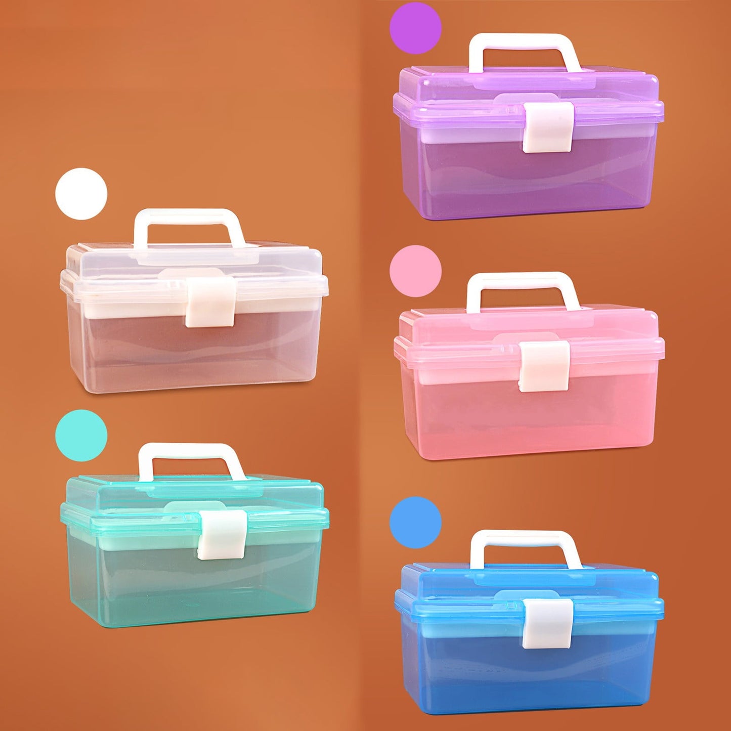 Home Box and Travel Storage Box, Plastic Kit Case Container Empty, Box with Lock Lid & Handle, Emergency Organizer for Family and Traveling, 9.1x4.7x3.7 7.08" x 3.54" x 4.13" Green