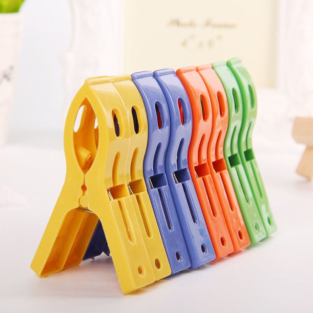 Towel Pegs,Beach Towel Clips for Chairs Cruise Plastic Clothes Pins Beach Chair Towel Clips,Towel Holder Clips,Heavy Duty Clothes Pins-Keep Towel from Blowing Away Beach Essentials(Multicolored1) Yellow