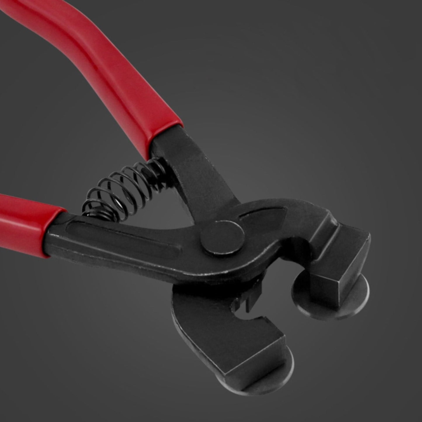 Glass Tile Nippers, Heavy Duty Wheeled Glass Mosaic Nipper, Glass Nippers with Soft Rubber Handle for Stained Glass, Ceramic Tile Nipper Mosaic Tools, 1 Pcs, 8.07x2.0 8.07" x 2.0" Red