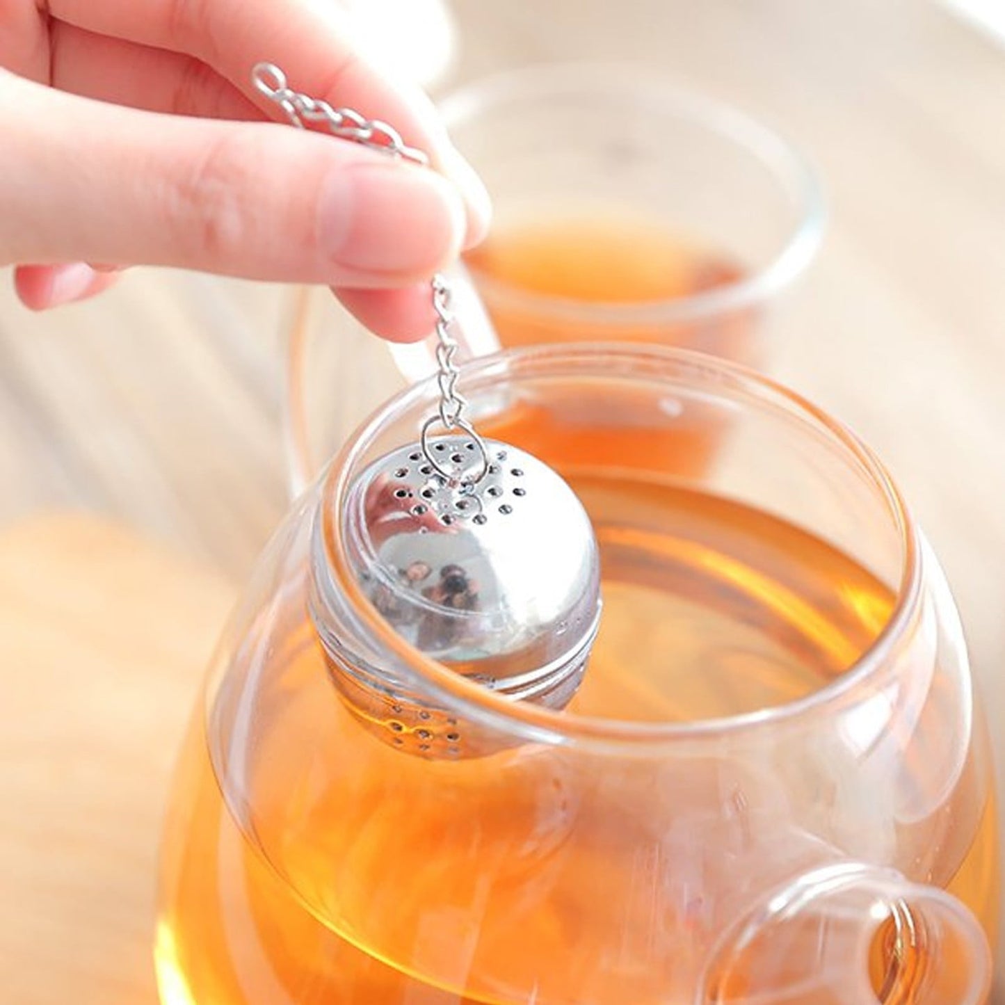Stainless Steel Mesh Tea Infuser, Heavy Duty Tea Ball, Tea Strainer Tea Diffuser Tea Steeper for Filtering Tea,Tea Infusers for Loose Tea, 1 Pcs, 1.57x1.57 1.57" x 1.57" Silver*1