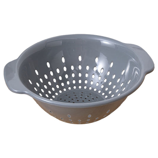 Deep Plastic Strainer Colander with Handle, BPA-Free Plastic Strainer, Durable and Dishwasher Safe, Use for Pasta, Noodles, Spaghetti, Vegetables and More, 1 Pcs, 12.59 Inches 12.59" Grey
