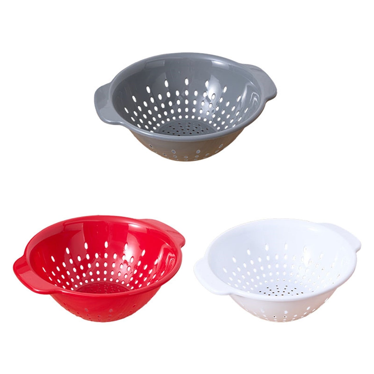 Deep Plastic Strainer Colander with Handle, BPA-Free Plastic Strainer, Durable and Dishwasher Safe, Use for Pasta, Noodles, Spaghetti, Vegetables and More, 1 Pcs, 12.59 Inches 12.59" Grey