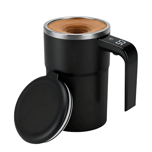 Self-Stirring Magnetic Coffee Mug with Temperature Display,Automatic Mixing for Coffee Tea and Shakes,Food Grade 304 Stainless Steel Liner,Smart LCD Screen for Real-Time Heat Monitoring B