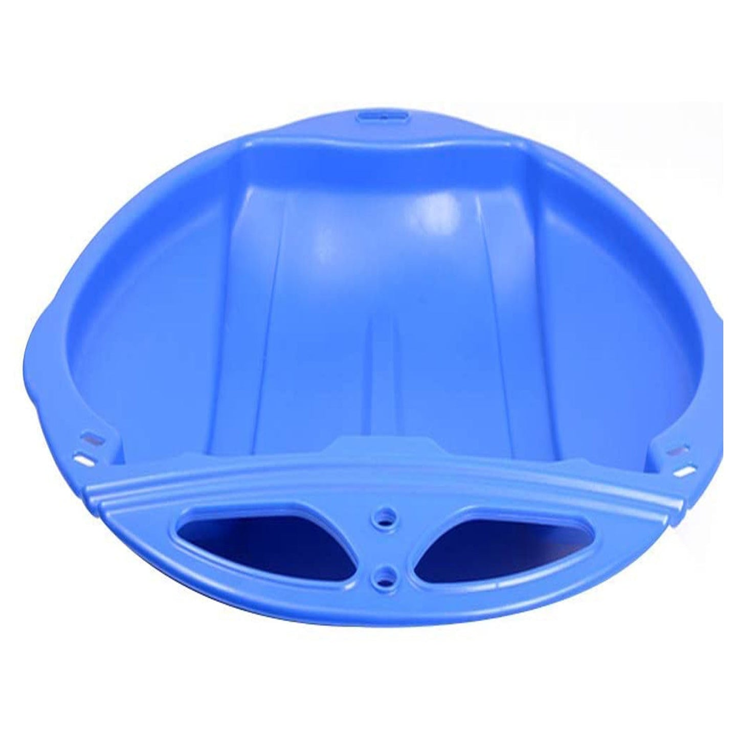 Round Snow Sled Disc for niñas & Adults, Durable PP Plastic Sand Slider & Winter Ski Pad, Non-Slip Design with Deep Seat for Safe Snow, Grass, and Sand Adventures, Supports Up to 100kg Blue