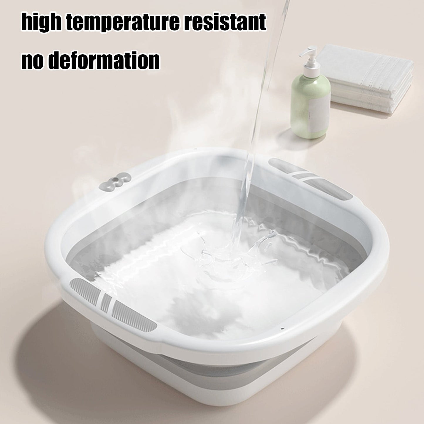 Collapsible Wash Basin,Multi-Use Folding Sink for Kitchen,Camping,and Laundry,Portable Dish Pan with Anti-Slip Bottom,Space-Saving Design for Travel and Outdoor BBQ,Durable and Easy to Store Gray