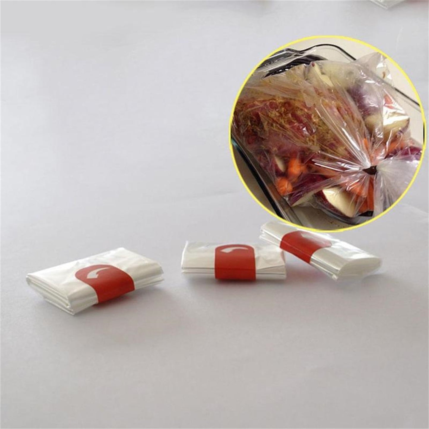 Turkey Oven Bags, Turkey Cooking Bags for Oven, Large Size Oven Cooking Roasting Bags for Chicken Meat Ham Seafood Vegetable, Christmas Essentials, 5 Pcs, 25.6x19.6 25.6" x 19.6" Clear*15