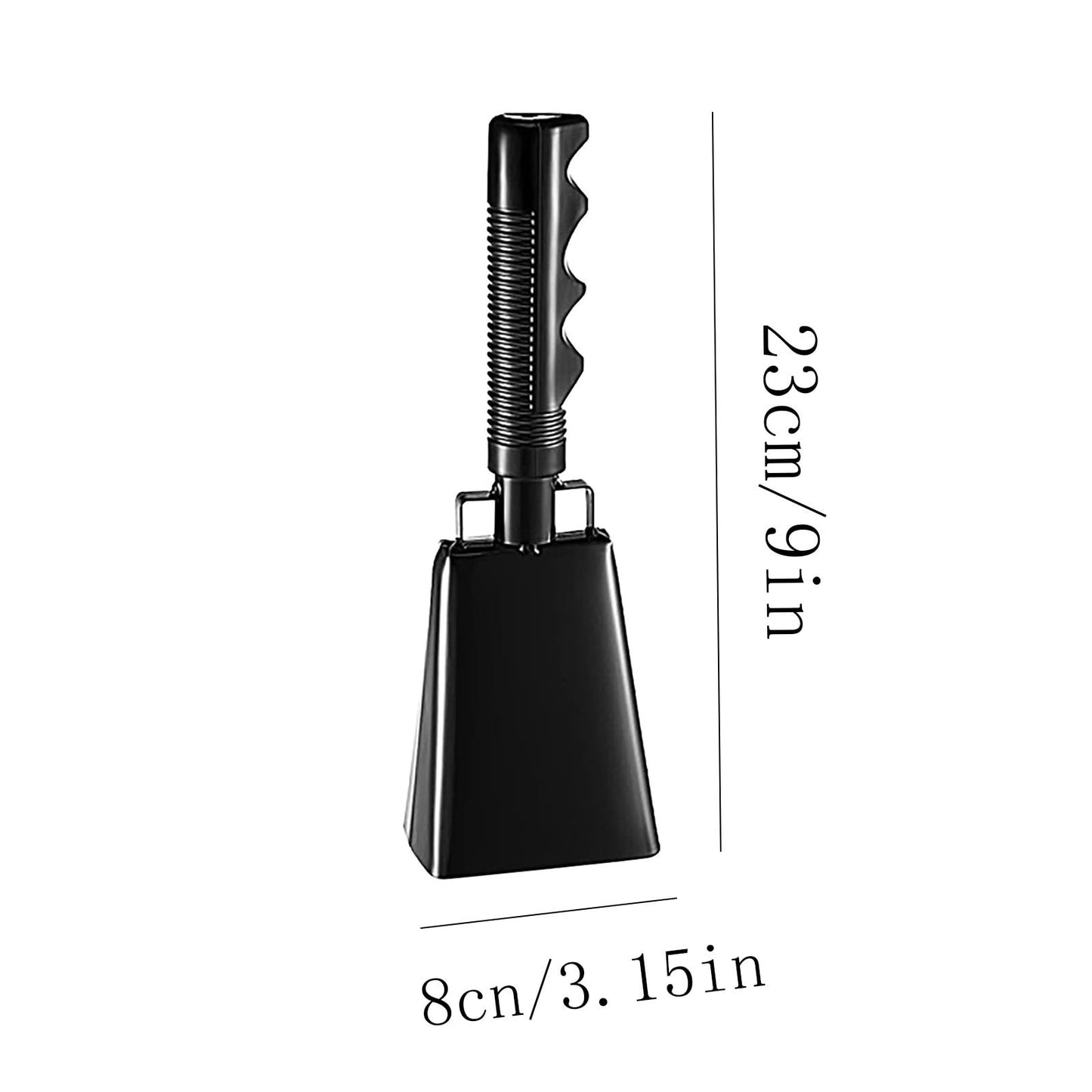 2025 120dB Loud Brass Cowbell with Non-Slip Handle and Adjustable Strap,Perfect for Sporting Events like Baseball and Football Games,Also Ideal for Graduations,Parades,and Cheerleading Activities Black