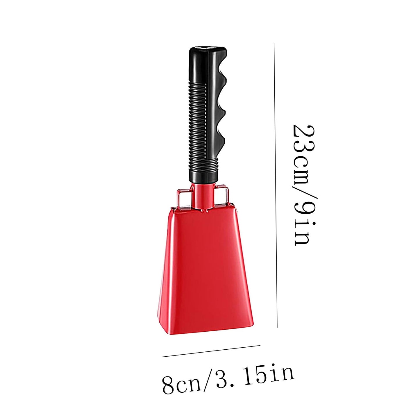 2025 120dB Loud Brass Cowbell with Non-Slip Handle and Adjustable Strap,Perfect for Sporting Events like Baseball and Football Games,Also Ideal for Graduations,Parades,and Cheerleading Activities Red