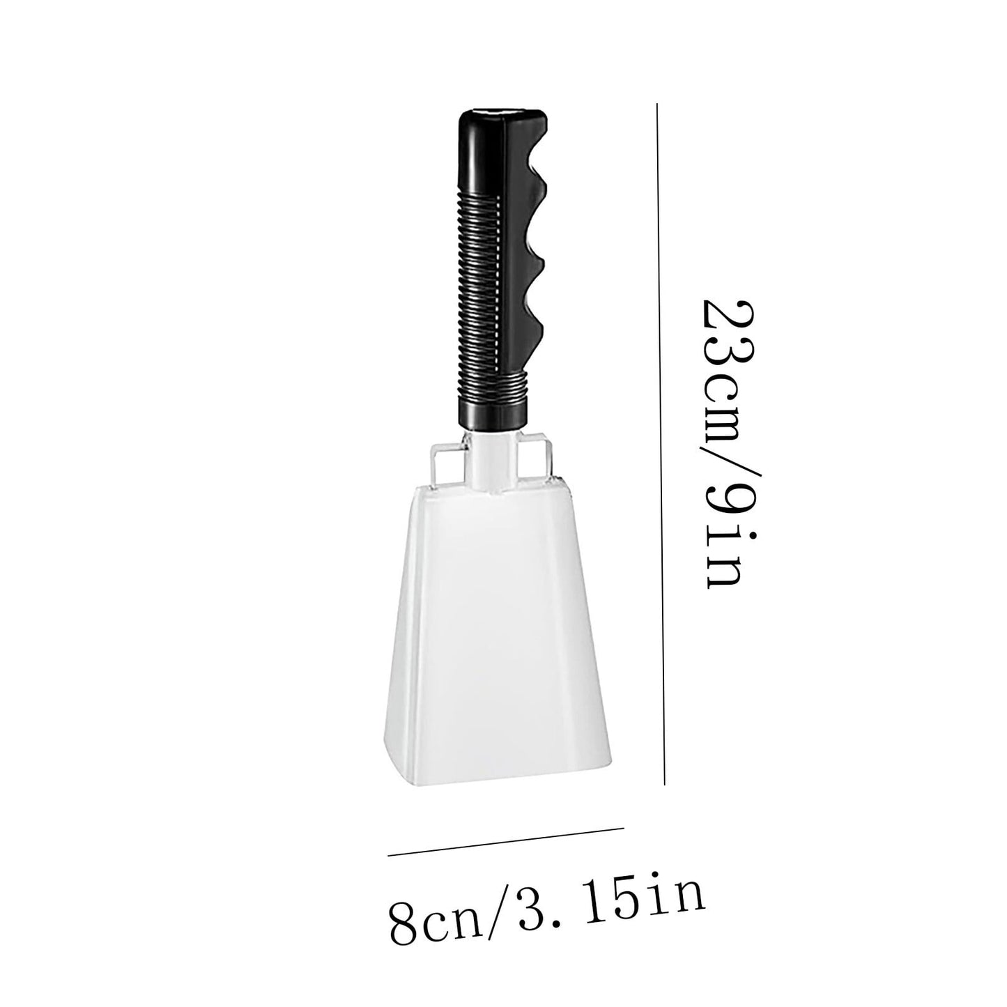 2025 120dB Loud Brass Cowbell with Non-Slip Handle and Adjustable Strap,Perfect for Sporting Events like Baseball and Football Games,Also Ideal for Graduations,Parades,and Cheerleading Activities White